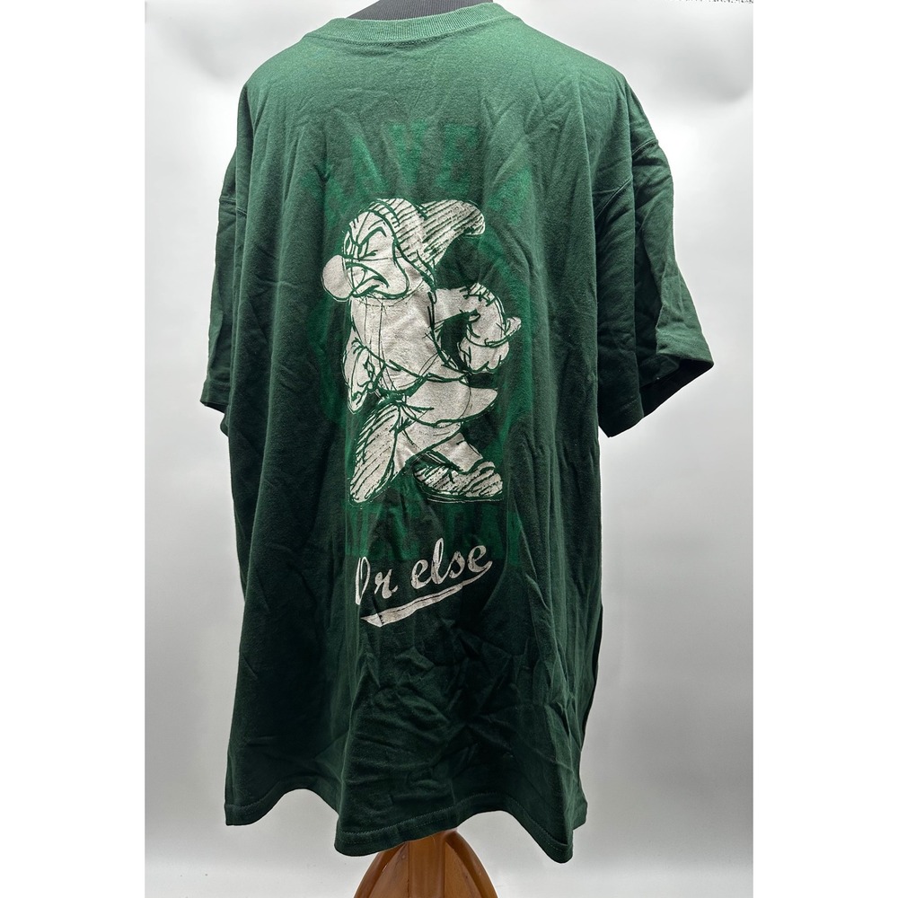 Volcom Grumpy Dwarf Disney T-Shirt XL Have A Nice Day Or Else Green